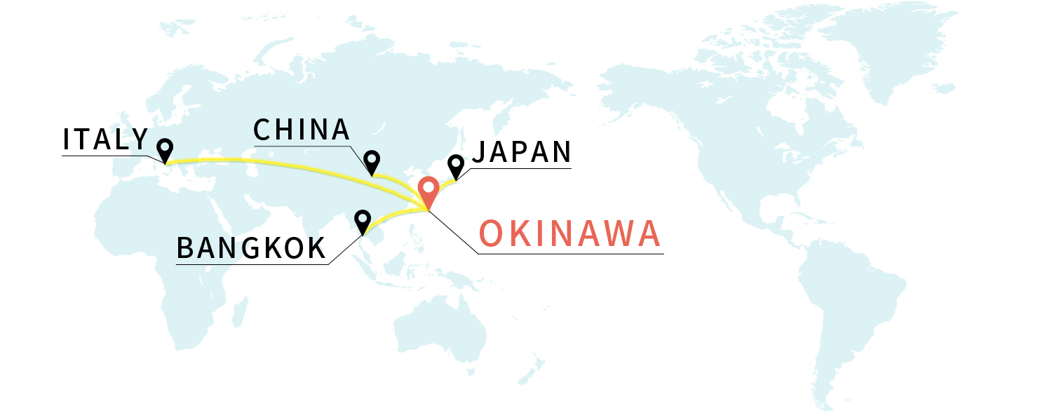 沖縄から世界へ発展を目指しています